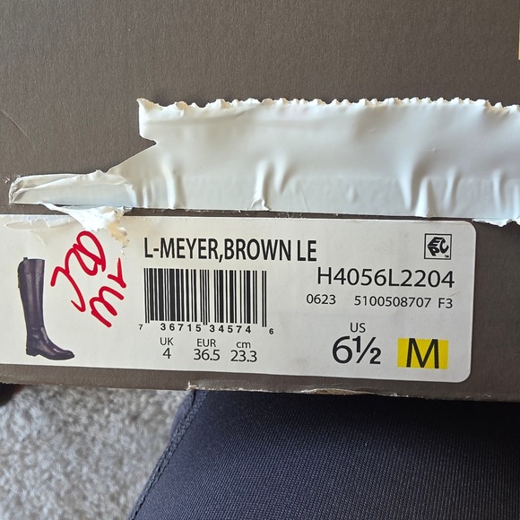 Franco Sarto Meyer Hand Finished‎ Leather Riding Boots Brown Women's 6.5 NEW NIB - Picture 10 of 10